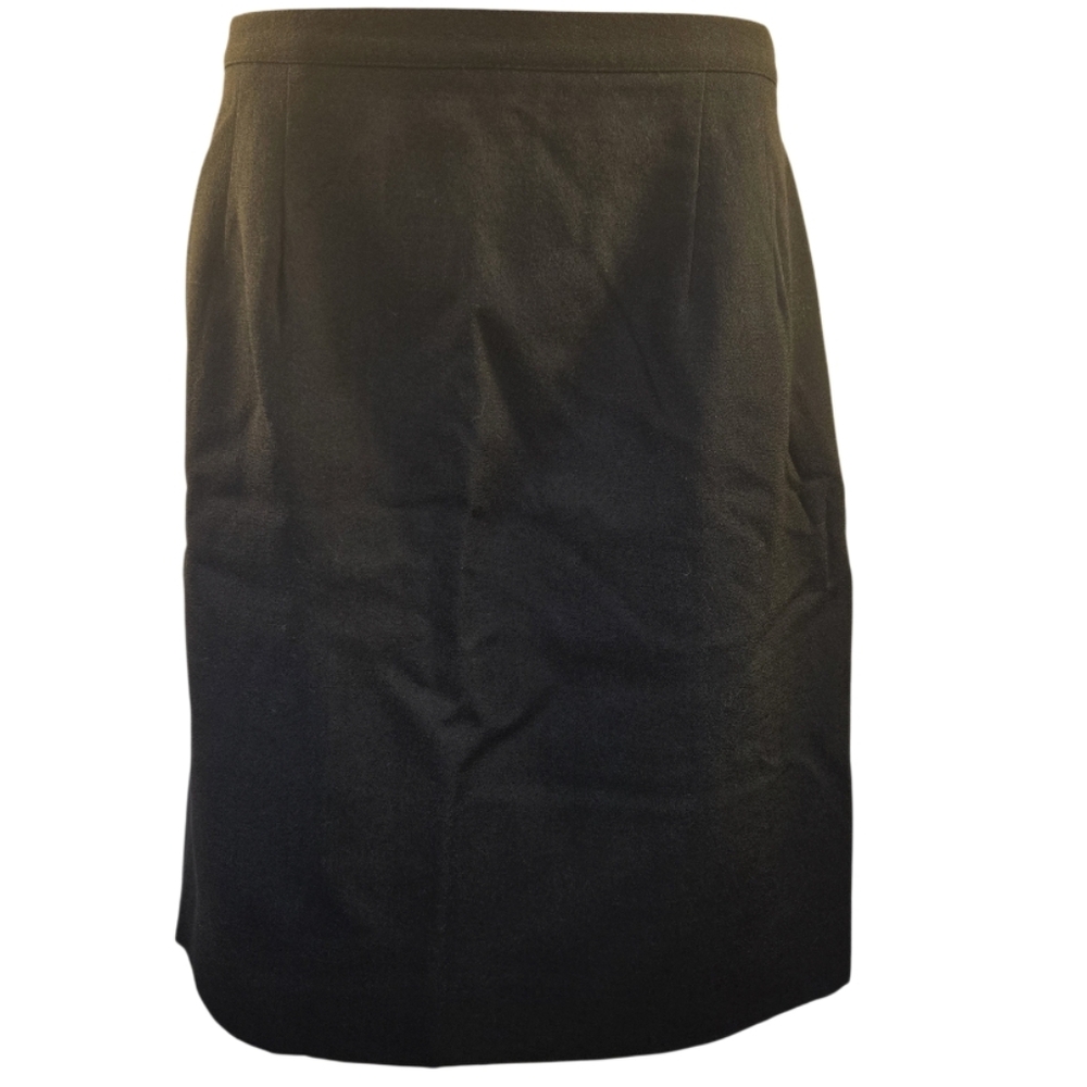 Gianni Sport Wool Lined A Line Mini Skirt Button Zip Back Black‎ Size 16